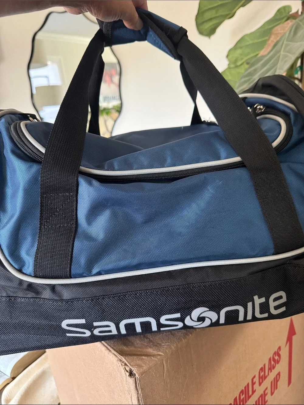 Samsonite Blue and Black Men's Travel Duffel